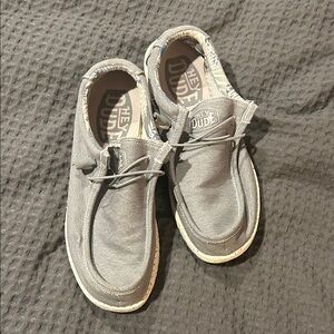 Hey Dude Men's Light Gray Slip-On Loafers